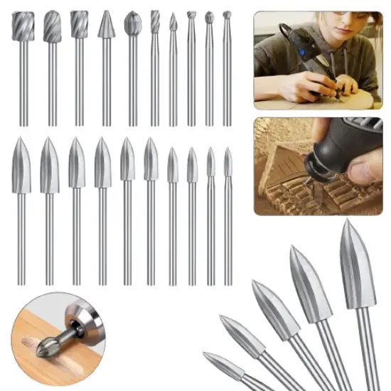 Kitcheniva Wood Carving Engraving Drill Bits For Dremel Rotary Tool 20 Pcs {1}