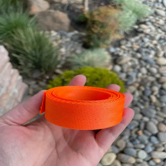 Neon Orange 1&rdquo; Seatbelt Webbing (by the yard) {1}