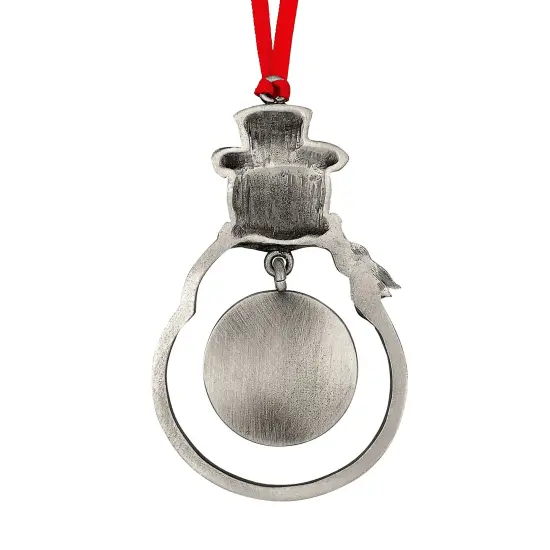 Snow Man Ornament With Colorized Quarter Penguin Coin {3}