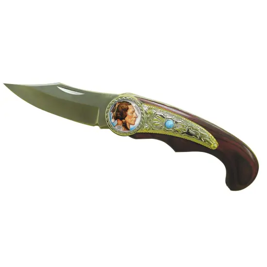 Colorized Buffalo Nickel Pocket Knife {1}
