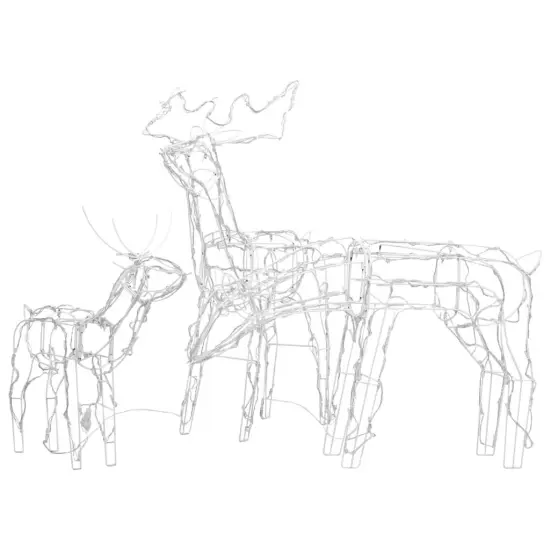 3 Piece Christmas Light Display Reindeers with 229 LEDs Warm white {2}