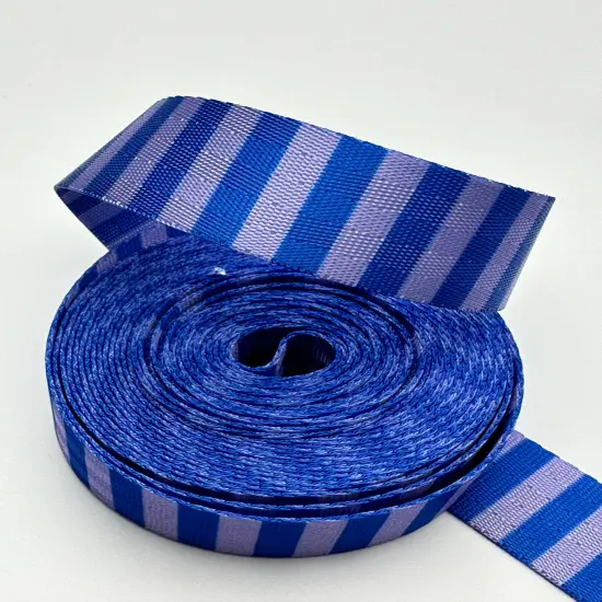 Blueberry Tonal Stripe 1&rdquo; Seatbelt Webbing (by the yard) {1}