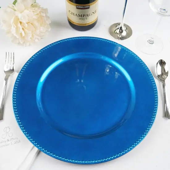 6 pcs of 13inch Charger Plates for Table Decor Royal blue {2}