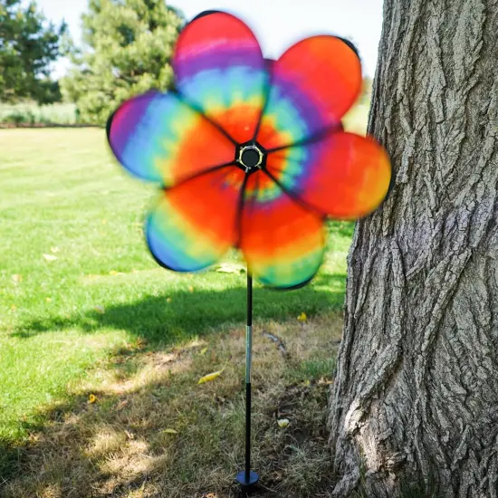 19-inch Tie Dye Daze Flower Spinner {4}
