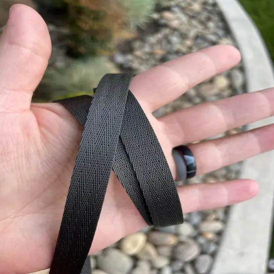 Charcoal 1/2&rdquo; Seatbelt Webbing (by the yard) {1}