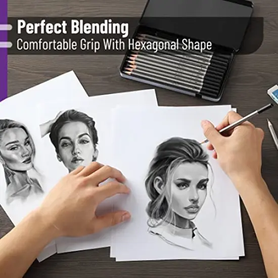 Sketch Pencils for Drawing, 14 Pack, for Art, Graphite Pencils for Shading {4}