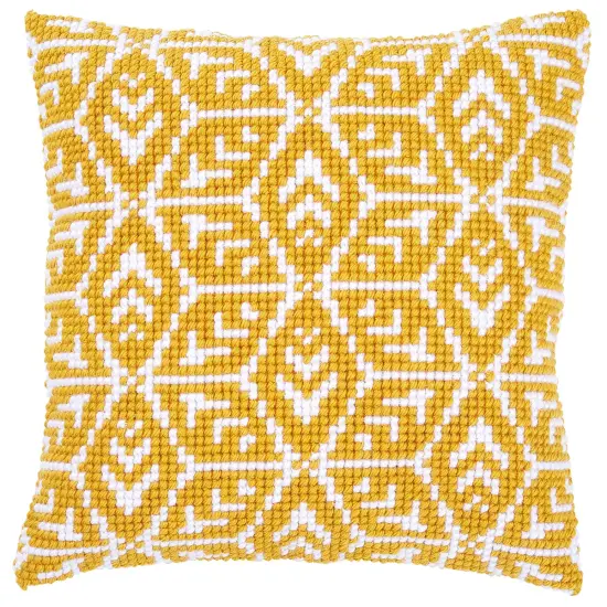 VervacoYellow Geometric Design Pillow Cover Needlepoint Kit Multi {1}