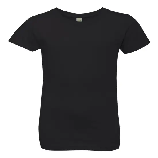 Next Level&reg; Girls&rsquo; Cotton Princess Crewneck Short Sleeve T-Shirt Black {1}
