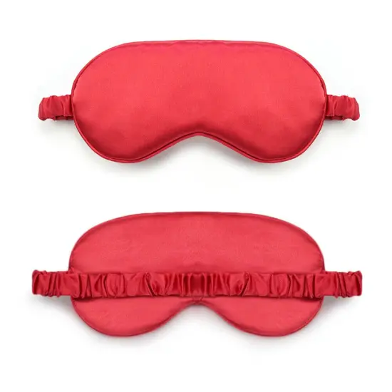 Kitcheniva Smooth Padded Double Sided Satin Travel Sleep Eye Mask Cover Burgundy {1}