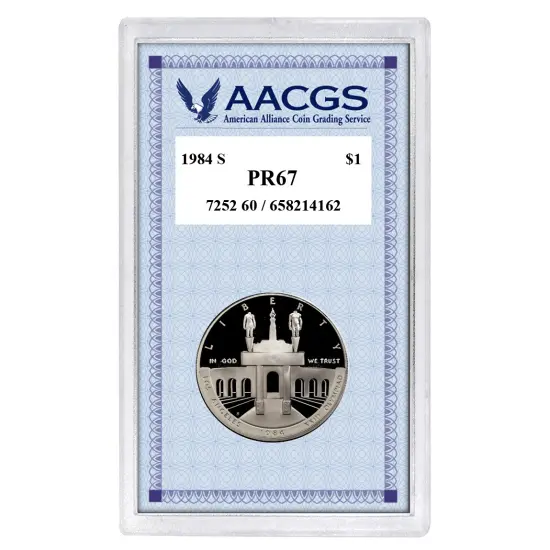 Proof 1984S Los Angeles Olympiad Commemorative Silver Dollar graded PR67 {1}