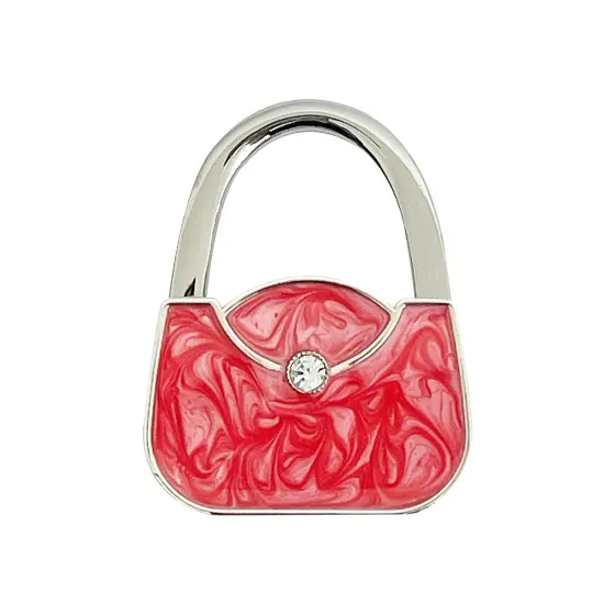 Wrapables Stylish Purse Hook Hanger, Foldable Handbag Table Hanger, Rose Handbag {1}