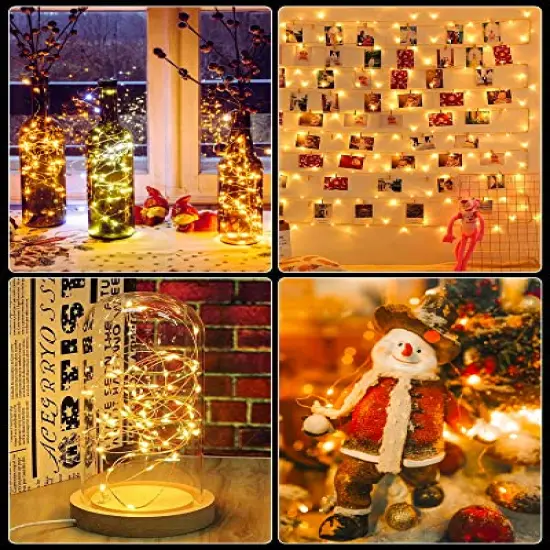 Brightown 12 Pack Led Fairy Lights Battery Operated String Lights Waterproof Silver Wire 7 Feet 20 Led Firefly Starry Moon Lights for DIY Wedding Party Bedroom Patio Christmas {2}