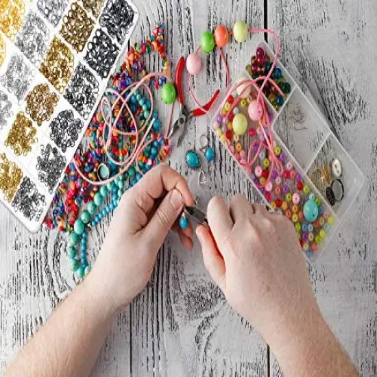 3200 Pieces Jewelry Necklace Repair Kit with Jump Rings, Clasps and Earring Hooks for Jewelry Making Supplies, Earring Making Findings and Necklace Bracelets Repair {2}