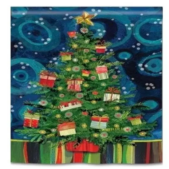 Mod Christmas Tree Flag 2 Sided Decorative {1}