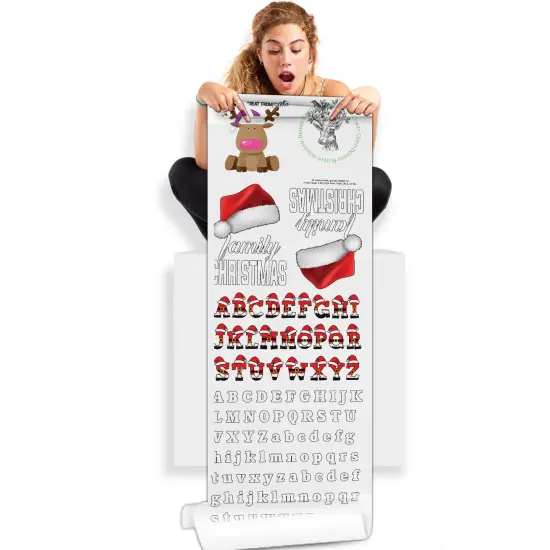 Alphabet Festive DTF Gang Sheets - High-Quality 22x60 for Personalization {1}