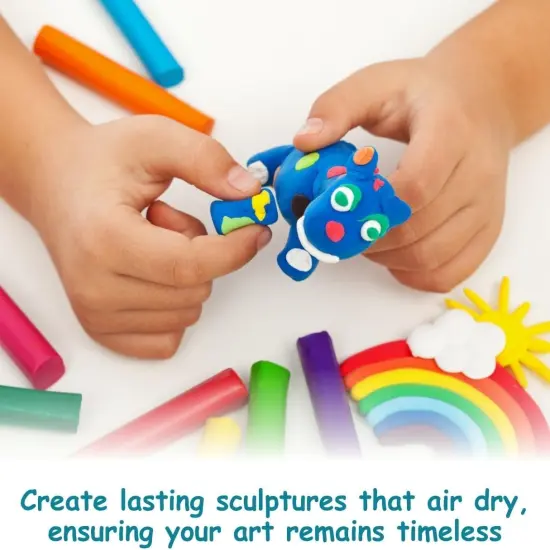 36 Color Air Dry Foam Clay for Sculpting and Cosplay Set - Ultralight, Soft, and Pliable Air Dry Modeling Clay Clay Foam for All Ages - Safe and No Baking Required {6}