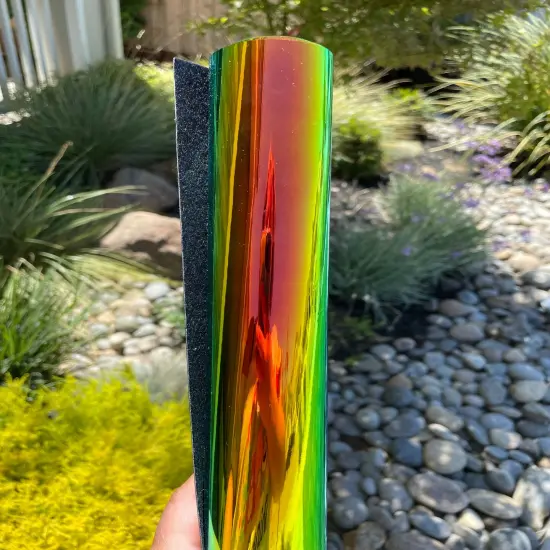 Green/orange Holographic Vinyl {1}