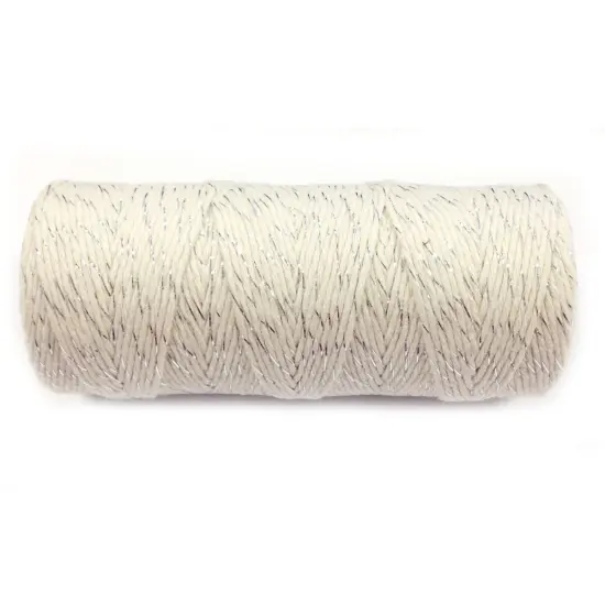 Wrapables Cotton Baker's Twine 12ply 110 Yard, Metalic Silver {1}