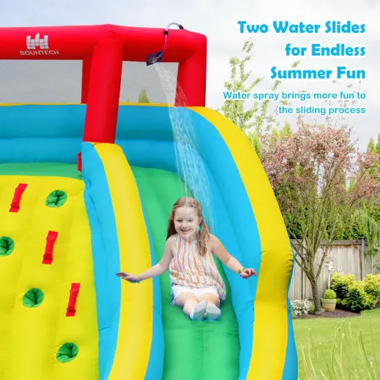 Double Side Inflatable Water Slide Park with Climbing Wall for Outdoor {1}