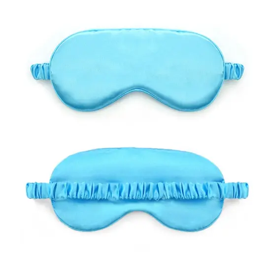 Kitcheniva Smooth Padded Double Sided Satin Travel Sleep Eye Mask Cover Blue {1}