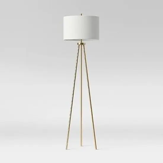 Ellis Tripod Floor Lamp Brass {1}