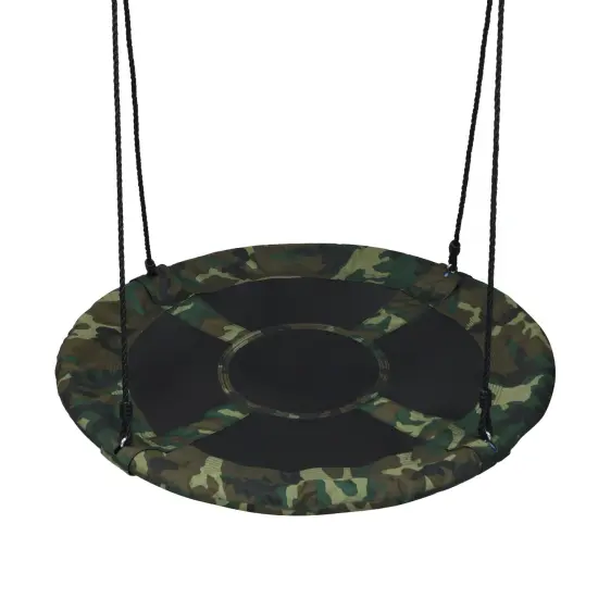 40 Inch Flying Saucer Tree Swing Outdoor Play Set with Adjustable Ropes Gift for Kids {1}