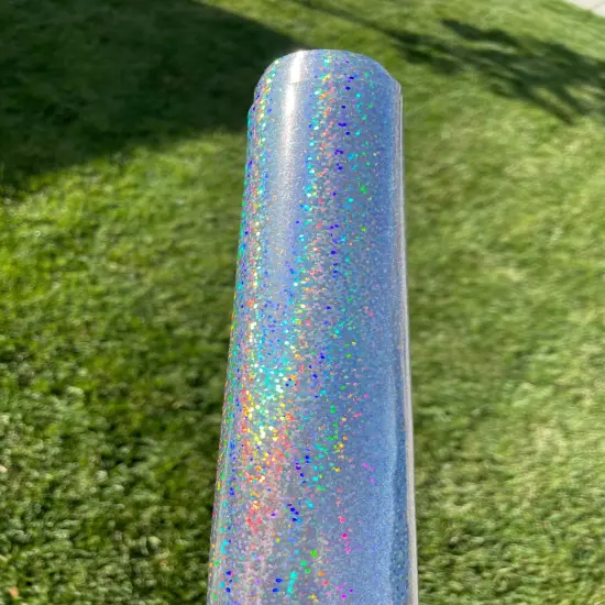 Silver chunky Glitter Vinyl {1}