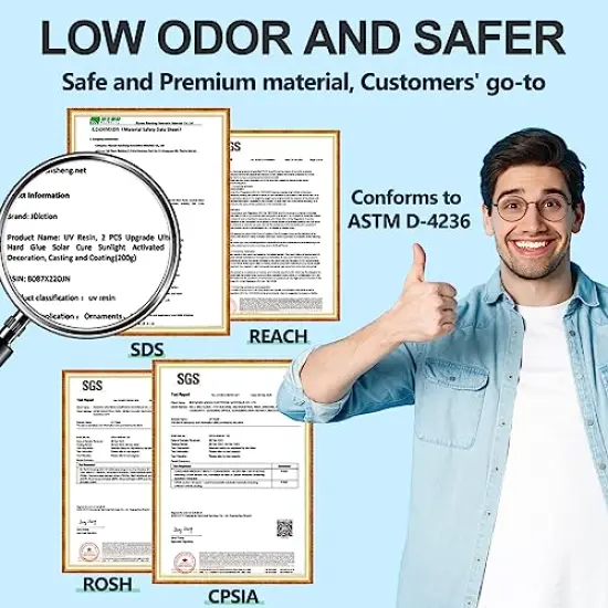 UV Resin, 2 PCS Upgrade Ultraviolet Epoxy Resin Crystal Clear Hard Glue Solar Cure Sunlight Activated Resin for Handmade Jewelry, DIY Craft Decoration, Casting and Coating(200g) {3}