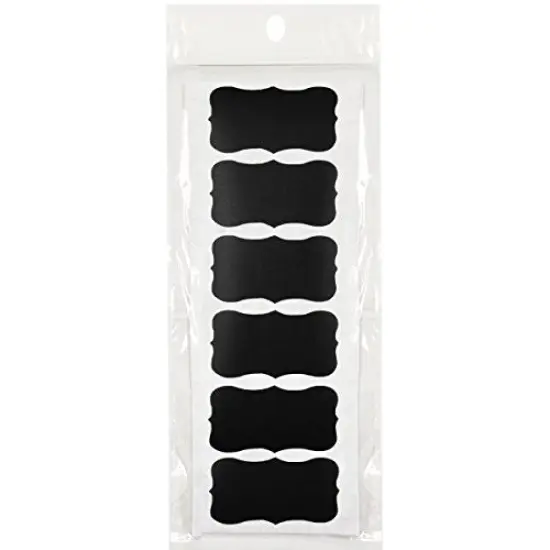Wrapables Set of 60 Chalkboard Labels / Chalkboard Stickers, 2" x 1" Fancy Rectangle {1}