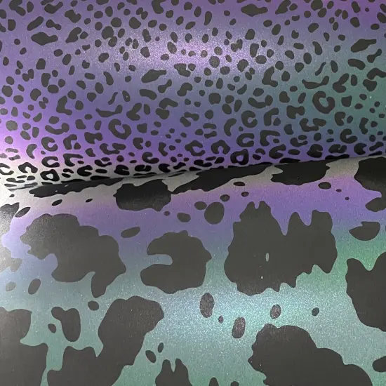 Cow Print Rainbow Reflective Vinyl {3}