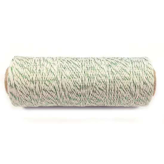 Wrapables Cotton Baker's Twine 4ply 110 Yard, Green Metalic {1}