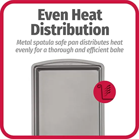 15" x 10.5" Premium Nonstick Carbon Steel Crispy Bacon Multipurpose Baking Pan Set, Dark Gray {5}