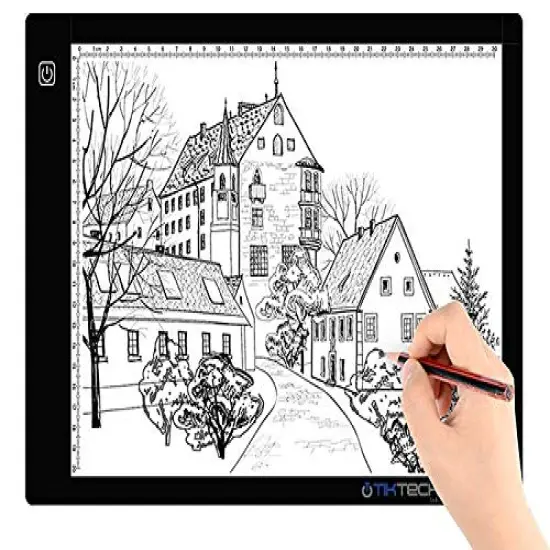 A4 Ultra-Thin Portable LED tracing Light Box Dimmable Brightness LED Art Tracing Pad for Artist Drawing Sketching Animation Stencilling and 5d Diamond Painting (Black, A4) {2}