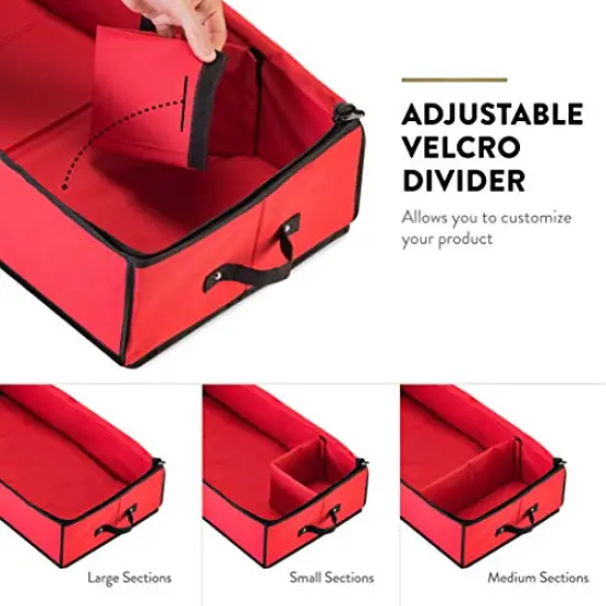 Wrap Organizer, Interior Pockets, fits 18-24 Standers Rolls, Underbed Storage, Wrapping Paper Storage Box and Holiday Accessories, 40&rdquo; Long - Tear-Proof Fabric {4}