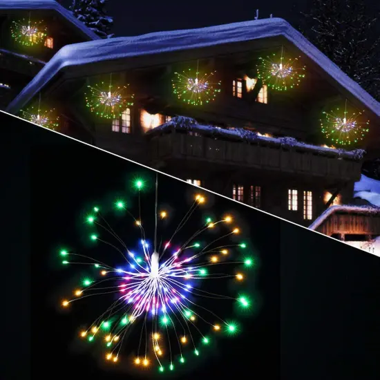 Firework LED String Lights - 8 Modes Remote Control Multicolor {1}