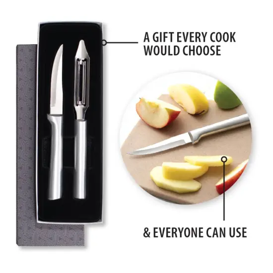 Rada Kitchen Knives Boxed Set, 2 Piece Stainless Pare and Peel Gift Set, Heavy Duty Paring Knife and Vegetable Peeler {4}