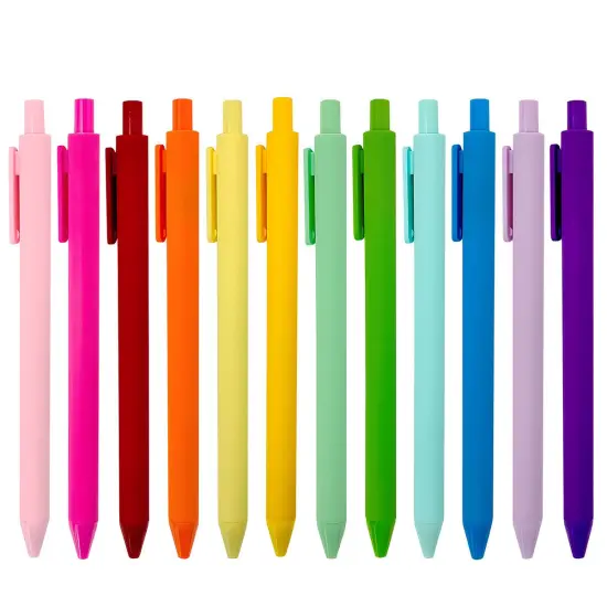 Wrapables Colorful Vibrant Retractable Ballpoint Pens for Home, Office, Stationery (Set of 12) {1}