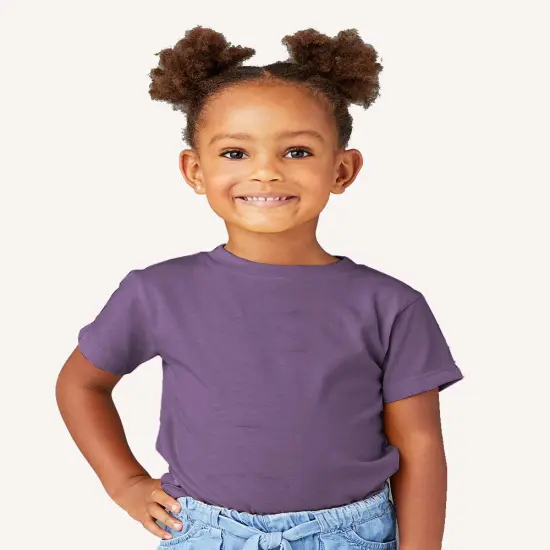 BELLA + CANVAS&reg; Toddler Jersey Crewneck Short Sleeve T-Shirt Hthr columbia blue {3}