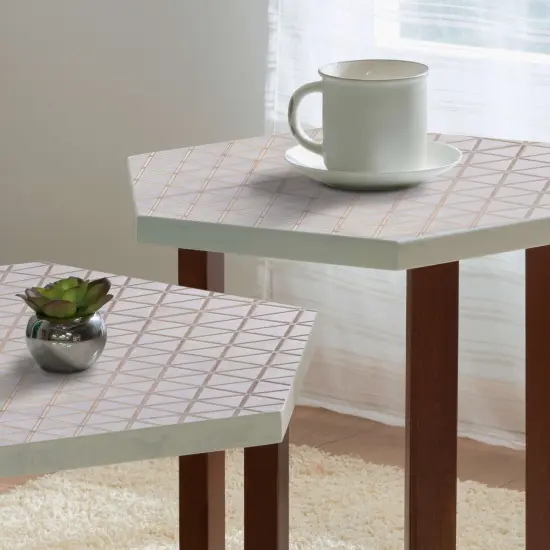 8 in x 8 in Gold Diamond Foil Peel and Stick Paper Tile Backsplash (24-Pack) {3}