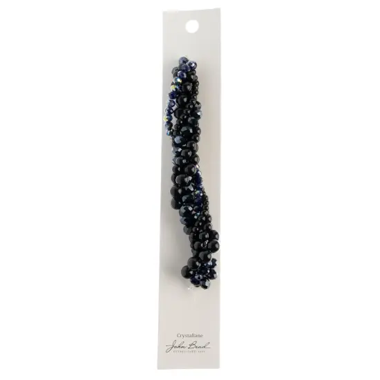 Crystal Lane DIY Black Tulip Twisted Glass & Pearls Beads, 5 Strands {3}