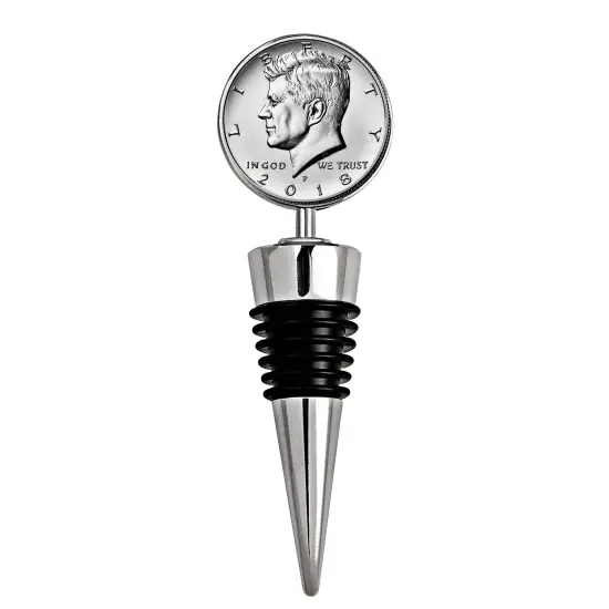 JFK Half Dollar Coin Wine Stopper {1}