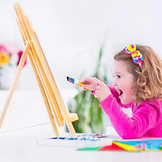 4Pc Wooden Easel,16"Table Top Easel,Easel for Painting canvases,Foldable A Frame Wood Easel Adjustable Table Easel for Kids,Oil Water Painting,Students Classroom Etc. {4}