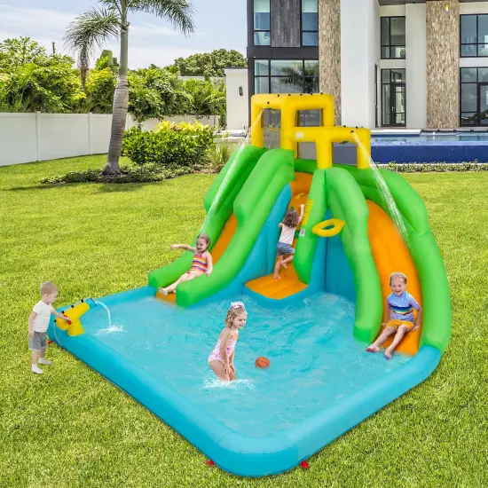 Kids Inflatable Water Park Bounce House with 480W Blower {1}
