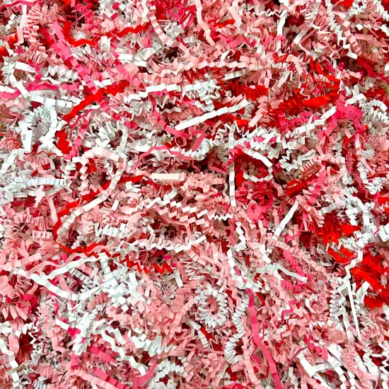 1 Pound of Valentine's Day Themed Crinkle Paper Shred for Gift Baskets and Packaging {1}
