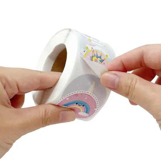 Wrapables 1.5 inch Unicorn Stickers Roll, Sealing Stickers and Labels for Cards, Envelopes, Bags, Gift Boxes, Festive Party Favors (500pcs) {3}