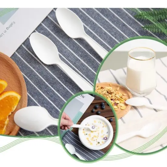 Kitcheniva Disposable White Plastic Spoons For Party {2}