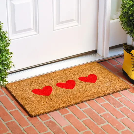 Calloway Mills Red Trio Hearts Doormat {5}