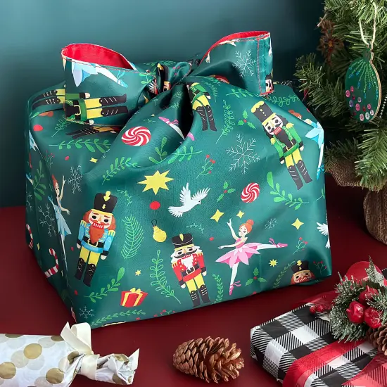 Wrapables Christmas Holiday AllyBag Collection Reusable Shopping Bag Christmas Red {11}