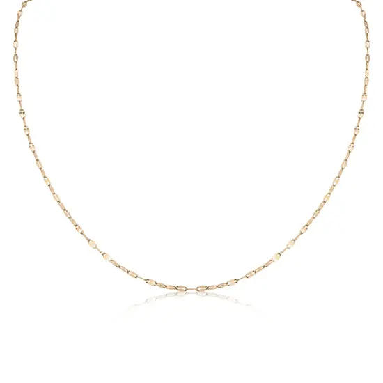 Stainless Steel PVD Coated Lip Chain Necklace {5}