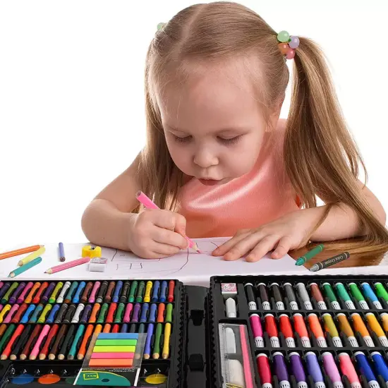 150 Piece Colored Pencil Set with Sketch Tools {3}